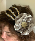 Load image into Gallery viewer, CUSTOM Regency Jane Austen 3 strap Headband hairpiece Ball hat headpiece FANCY
