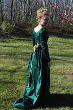 Load image into Gallery viewer, CUSTOM Silk Jane Austen Style Gown Dress with sash
