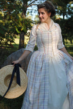 Load image into Gallery viewer, CUSTOM Colonial 18th Century Rococo Dress Gown 1700s House outfit Lace-up front
