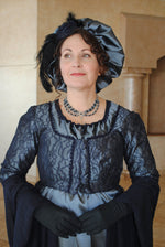 Load image into Gallery viewer, CUSTOM Regency Jane Austen Hat Muffin Cap Tam Beret Turban hairpiece Ball headpiece
