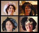 Load image into Gallery viewer, CUSTOM Regency Jane Austen Hat Muffin Cap Tam Beret Turban hairpiece Ball headpiece
