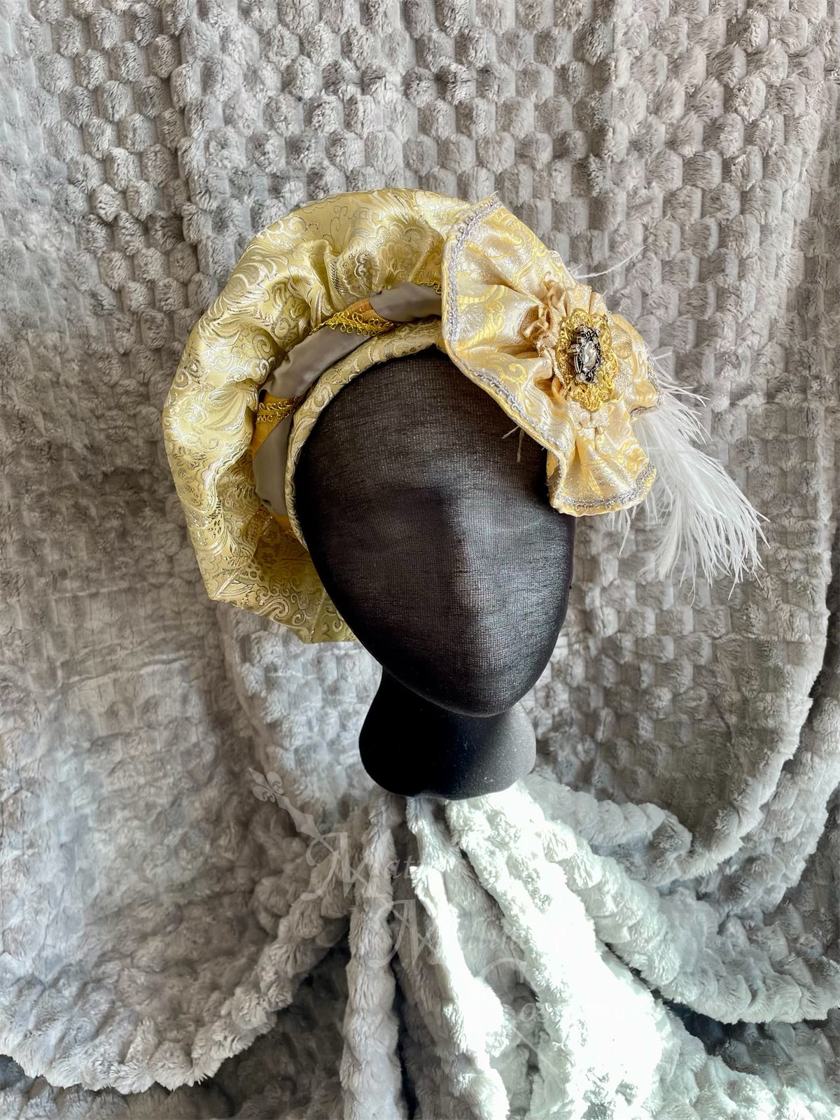 Regency Silver Gold White Jane Austen Hat Muffin Cap Tam Beret Turban hairpiece Ball headpiece