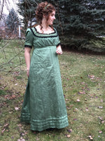 Load image into Gallery viewer, CUSTOM RESERVED Regency Jane Austen 1800s silk ball gown and magic round gown day dress
