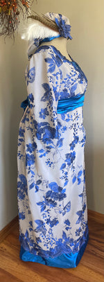 Load image into Gallery viewer, Custom RESERVED Regency Ball Gown, tam and reticule
