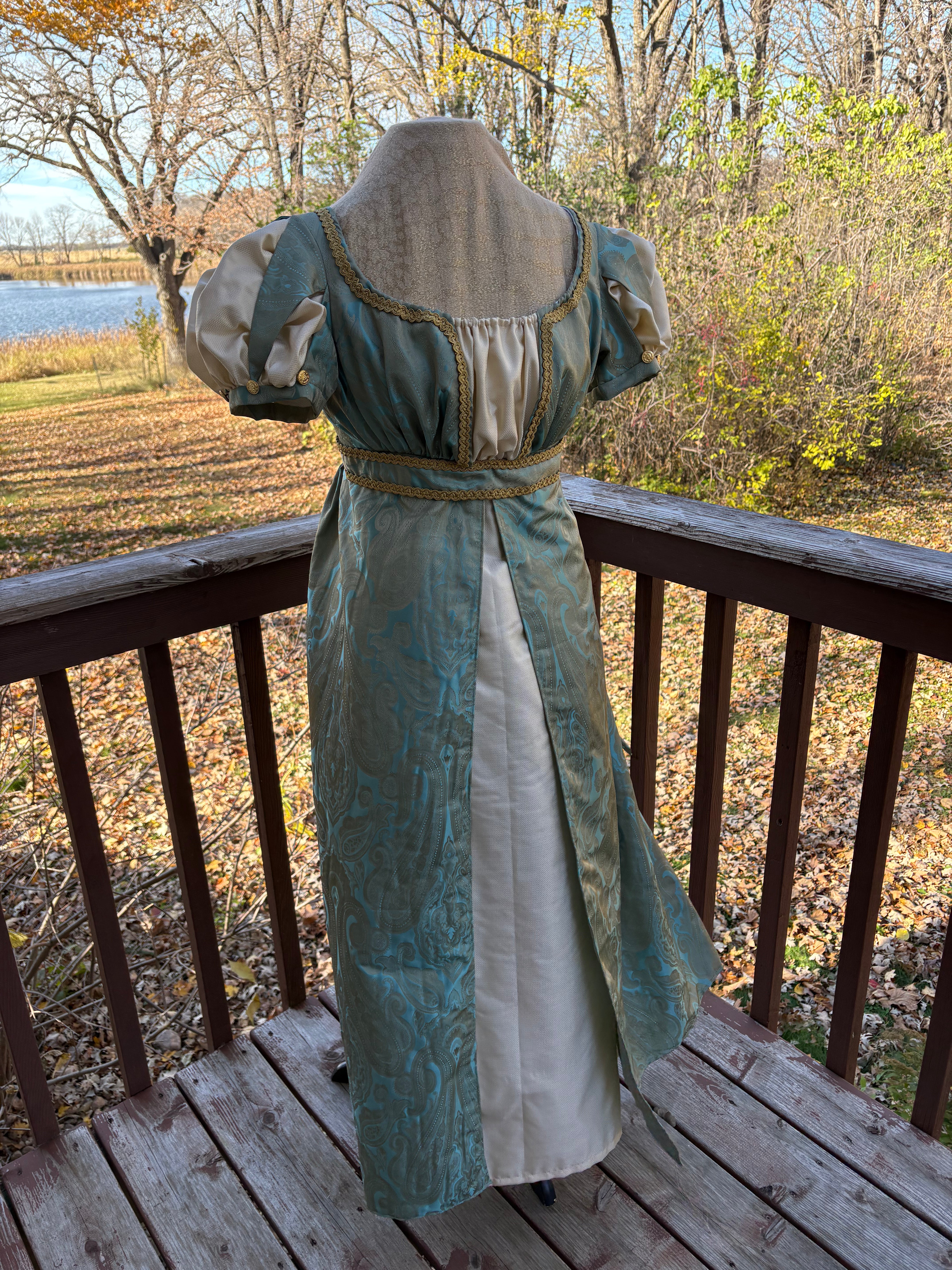 CUSTOM RESERVED Regency Jane Austen ball gown in silk