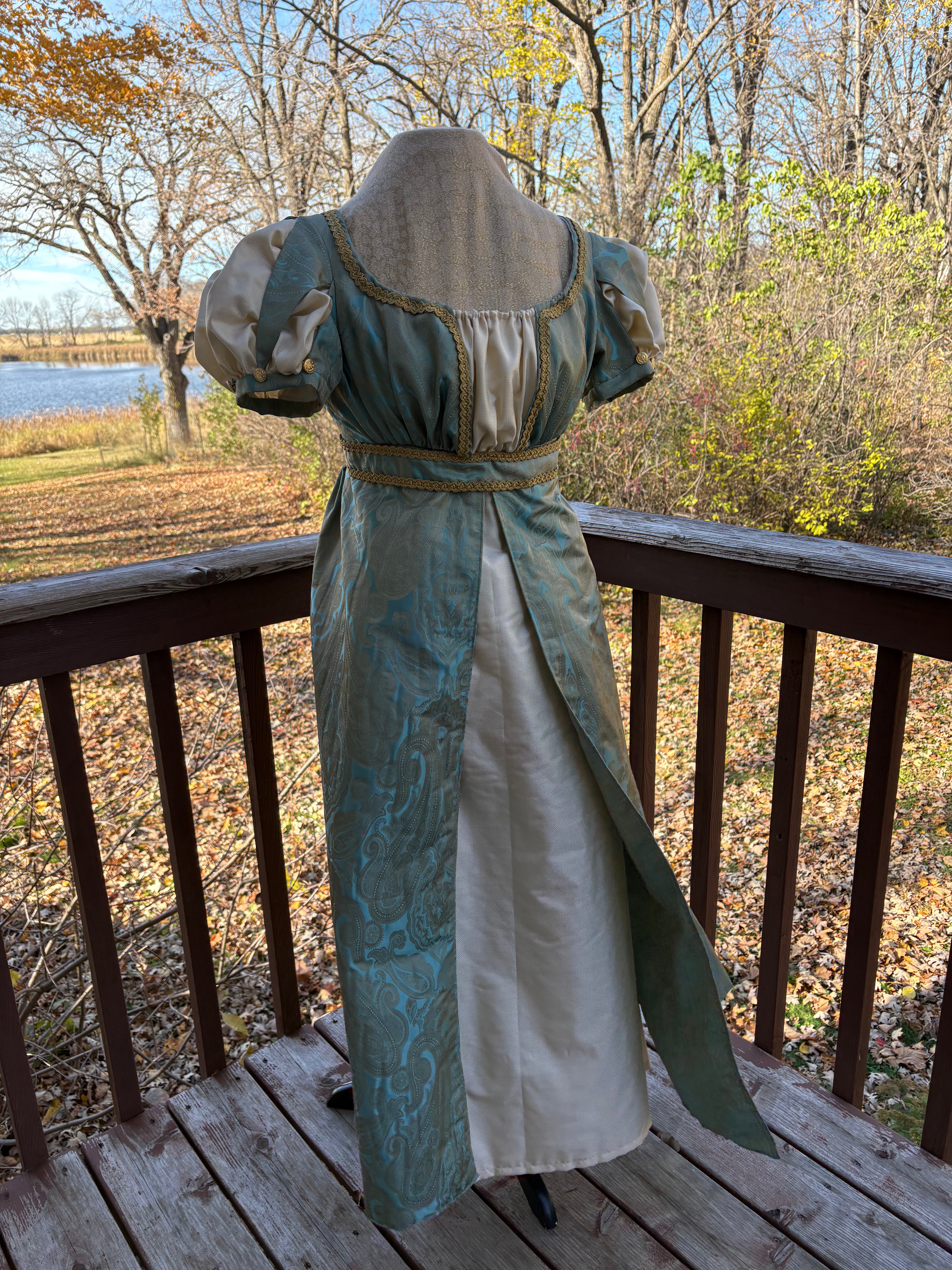 CUSTOM RESERVED Regency Jane Austen ball gown in silk