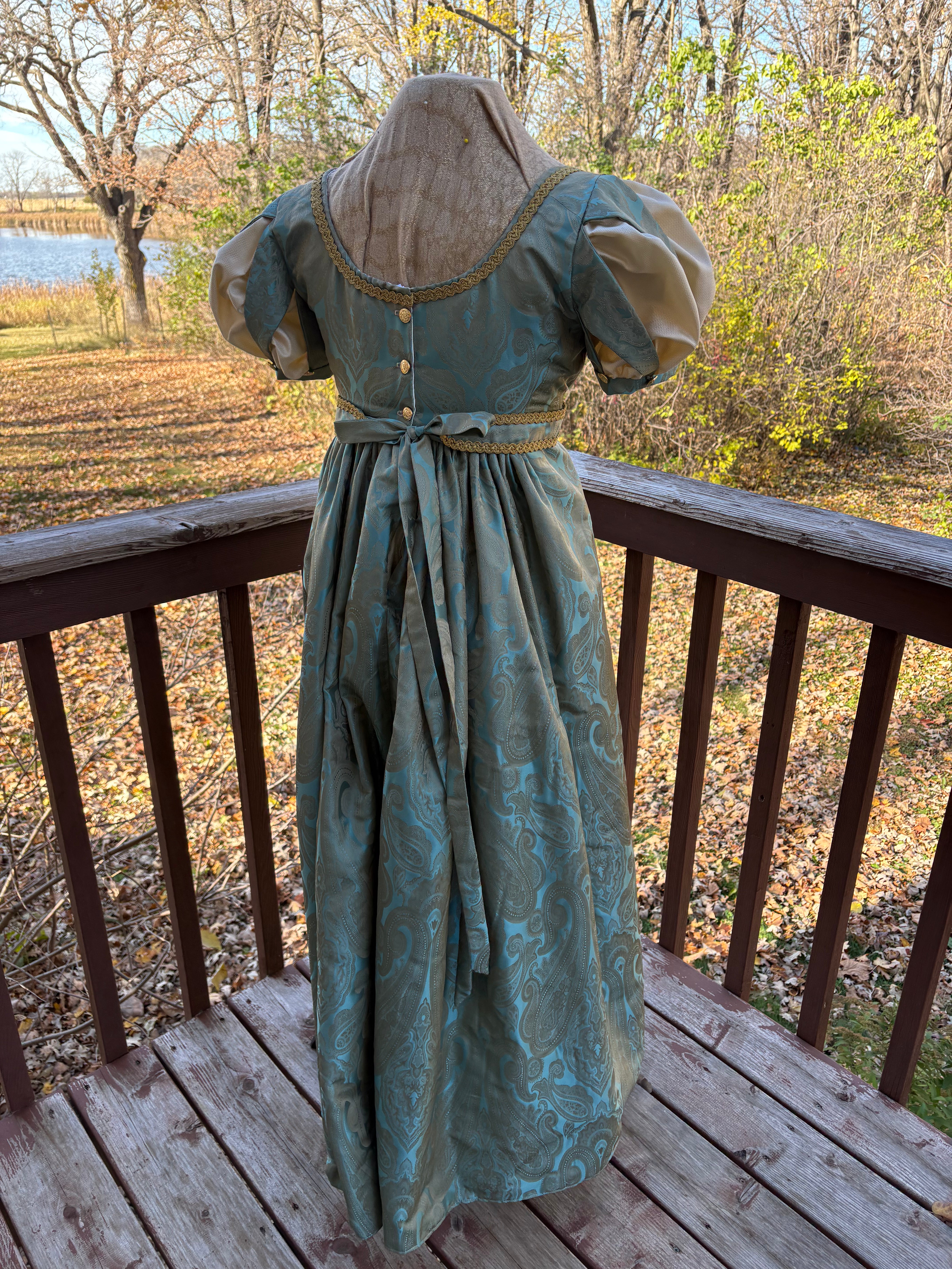CUSTOM RESERVED Regency Jane Austen ball gown in silk