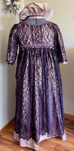 Load image into Gallery viewer, CUSTOM RESERVED Regency Jane Austen 1800s ball gown dress,reticule upgrades
