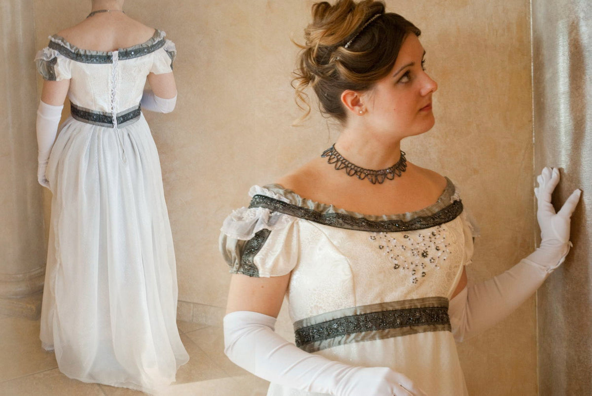 RESERVED CUSTOM Elegant Princess Wedding Bridal Ball Regency Gown Dres ...