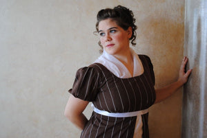 Two color CUSTOM Regency Jane Austen Cotton Day Dress