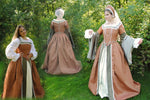 Load image into Gallery viewer, Renaissance Court Tudor dress costume with 7 pieces by MattiOnline on Etsy CUSTOM
