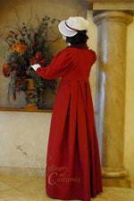Load image into Gallery viewer, CUSTOM Regency Jane Austen dress Spencer Jacket Pelisse Redingote in Red twill
