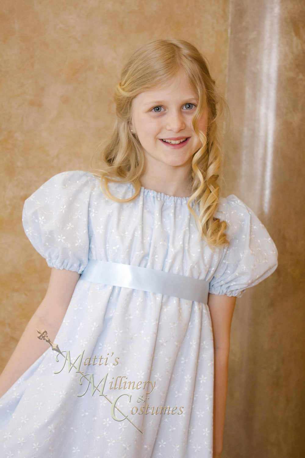 Eyelet Regency Jane Austen Girl Childrens Ball Gown Dress CUSTOM your color choice