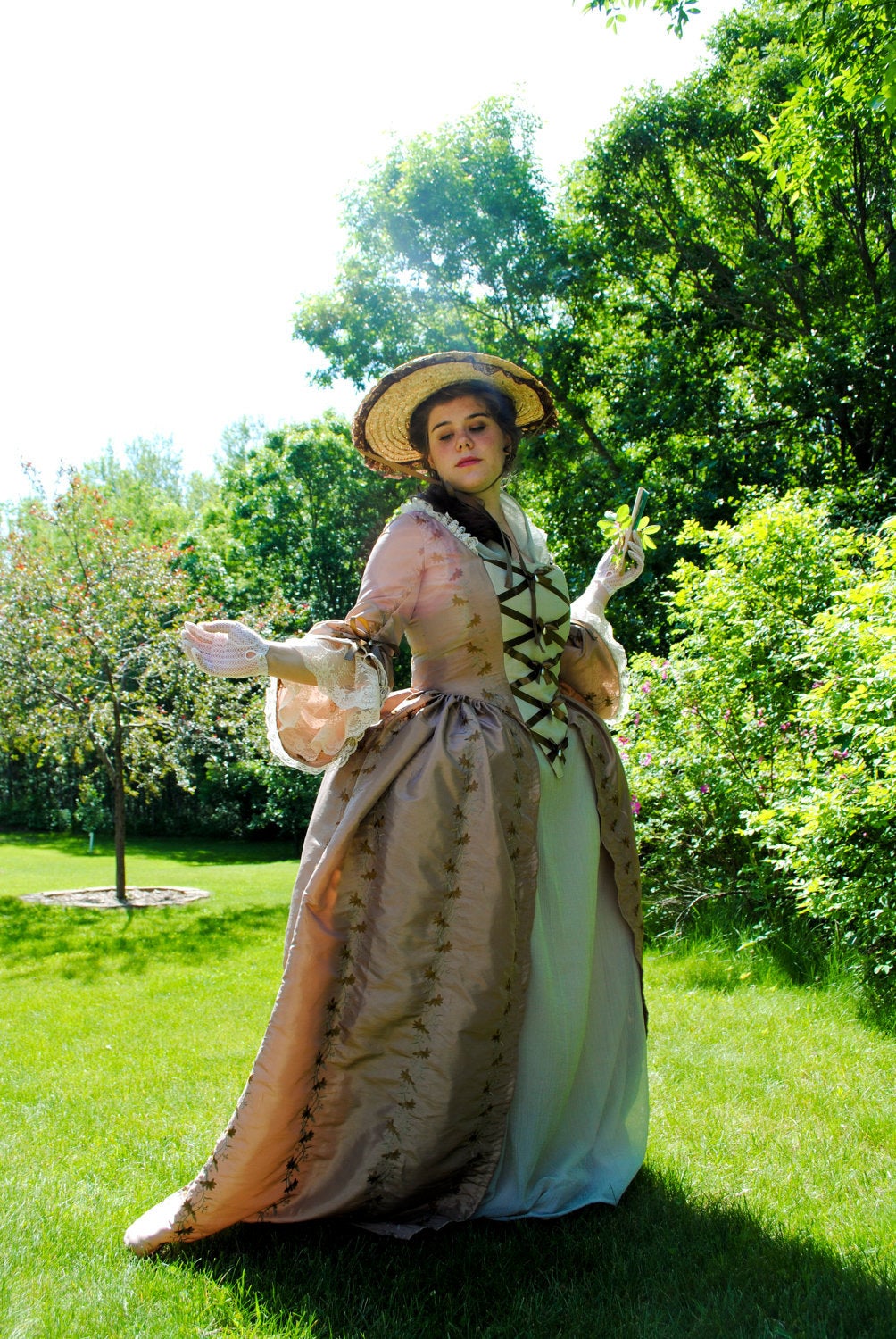 CUSTOM Colonial 18th Century Rococo Dress Gown 1700s outfit embroidere Matti's Millinery & Costumes CUSTOM Colonial 18th Century Rococo Dress Gown 1700s outfit embroidere Matti's Millinery & Costumes