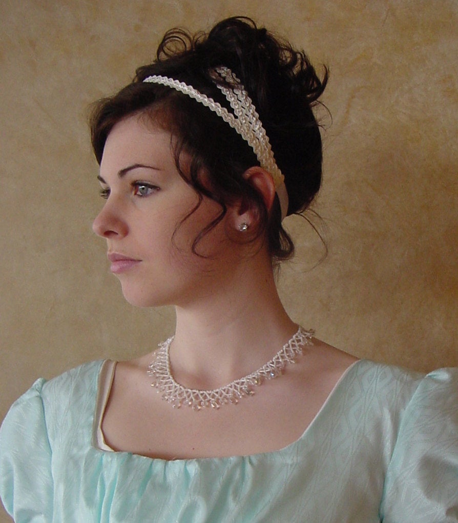 CUSTOM Regency Jane Austen 3 strap Headband hairpiece Ball hat headpiece SIMPLE