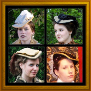 CUSTOM Renaissance Tudor Elizabethan Court Puffed Riding hat headpiece in colors of your choice