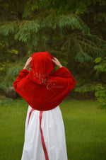 Load image into Gallery viewer, Tippet Short Cape Regency Medieval Victorian Cape Hooded Cloak Capelet Covering in velvet CUSTOM
