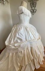 Load image into Gallery viewer, DOWN PAYMENT Custom Bridal Wedding Victorian Civil War Steampunk Gown Dress includes veil
