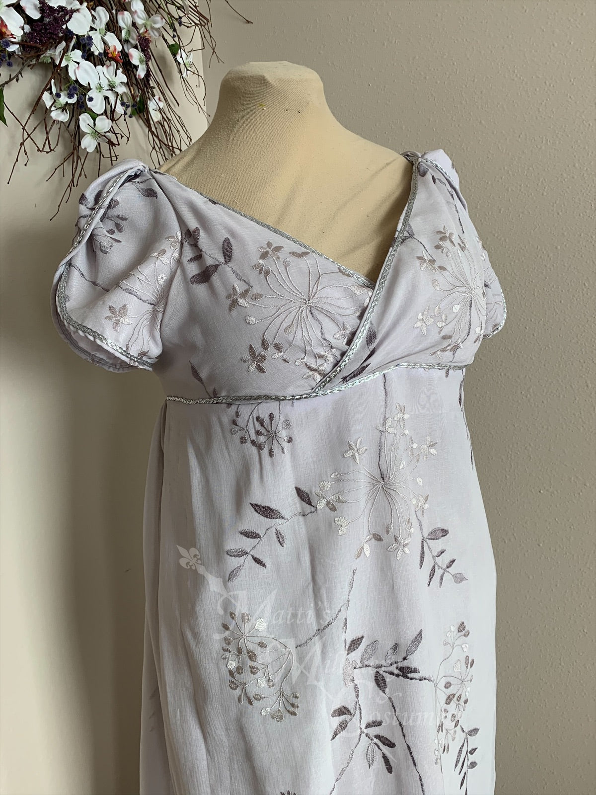 Gray Lady Bridgerton Crossover Regency Jane Austen Ball Gown Evening D – Matti's Millinery & Costumes
