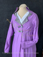 Load image into Gallery viewer, Purple Silver Regency Jane Austen Day Dress Spencer Short Jacket Pelisse
