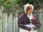 Load image into Gallery viewer, Elliot Burgundy silk embroidered spencer Regency Jane Austen Day Dress Spencer Short Jacket Pelisse
