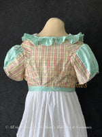 Load image into Gallery viewer, Plaid Crossover Regency Jane Austen Day Dress Spencer Short Jacket Pelisse
