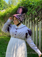 Load image into Gallery viewer, Purple MRS. BENNET Regency Jane Austen Day Dress Spencer Short Jacket Pelisse
