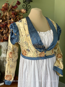 Double Petal Collar Regency Jane Austen Day Dress Spencer Short Jacket Pelisse