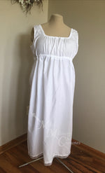 Load image into Gallery viewer, Bodiced Under Dress Cotton Regency Jane Austen Day Dress Gown
