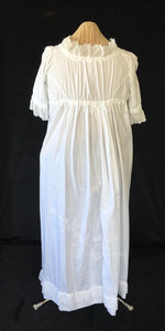 Load image into Gallery viewer, Magic White 1790s Round Gown Jane Austen Regency Day Dress in cotton
