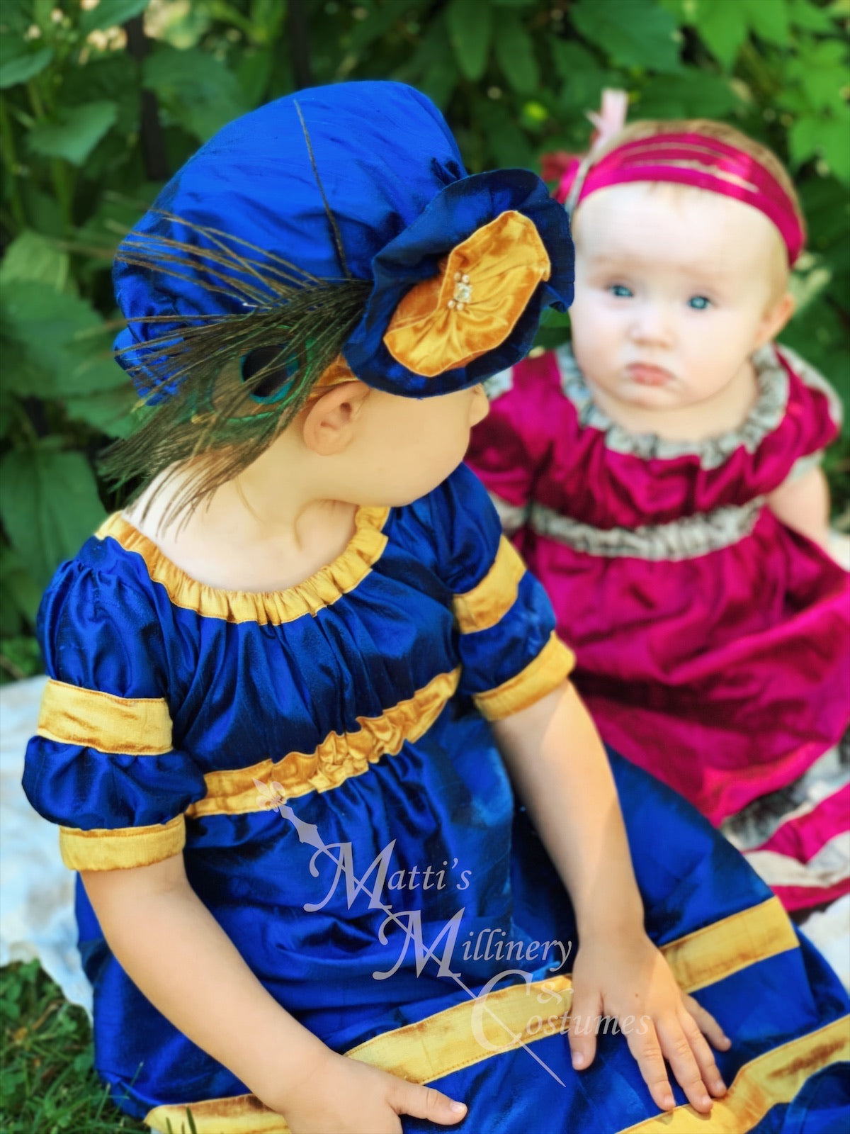 Childrens Regency Ball Gown Court Dress Outfit with dress and Tam CUSTOM size and color