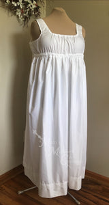 Bodiced Under Dress Cotton Regency Jane Austen Day Dress Gown